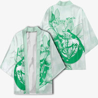 Personalized Louisiana Horse Racing Derby Kimono Magnolia Blossom Horseshoe Pastel Green