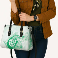 Personalized Louisiana Horse Racing Derby Leather Bag Magnolia Blossom Horseshoe Pastel Green