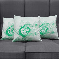 Personalized Louisiana Horse Racing Derby Pillow Cover Magnolia Blossom Horseshoe Pastel Green