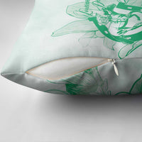 Personalized Louisiana Horse Racing Derby Pillow Cover Magnolia Blossom Horseshoe Pastel Green