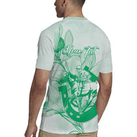 Personalized Louisiana Horse Racing Derby Rugby Jersey Magnolia Blossom Horseshoe Pastel Green