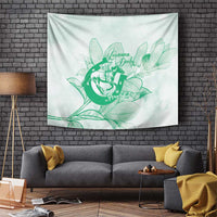 Personalized Louisiana Horse Racing Derby Tapestry Magnolia Blossom Horseshoe Pastel Green