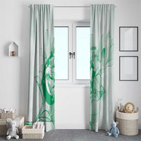 Personalized Louisiana Horse Racing Derby Window Curtain Magnolia Blossom Horseshoe Pastel Green
