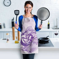 Personalized Louisiana Horse Racing Derby Apron Magnolia Blossom Horseshoe Pastel Purple