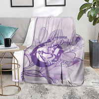 Personalized Louisiana Horse Racing Derby Blanket Magnolia Blossom Horseshoe Pastel Purple