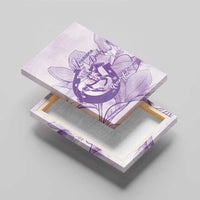Personalized Louisiana Horse Racing Derby Canvas Wall Art Magnolia Blossom Horseshoe Pastel Purple