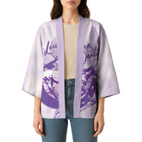 Personalized Louisiana Horse Racing Derby Kimono Magnolia Blossom Horseshoe Pastel Purple