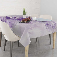 Personalized Louisiana Horse Racing Derby Tablecloth Magnolia Blossom Horseshoe Pastel Purple