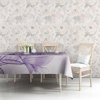 Personalized Louisiana Horse Racing Derby Tablecloth Magnolia Blossom Horseshoe Pastel Purple