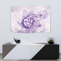 Personalized Louisiana Horse Racing Derby Tapestry Magnolia Blossom Horseshoe Pastel Purple