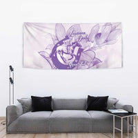 Personalized Louisiana Horse Racing Derby Tapestry Magnolia Blossom Horseshoe Pastel Purple