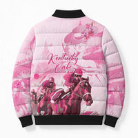 Kentucky Horse Racing Oaks Bomber Puffer Jacket Lilies For The Fillies