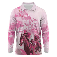 Kentucky Horse Racing Oaks Long Sleeve Polo Shirt Lilies For The Fillies