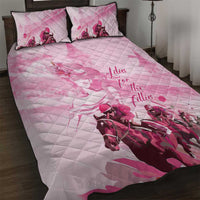 Kentucky Horse Racing Oaks Quilt Bed Set Lilies For The Fillies
