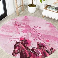 Kentucky Horse Racing Oaks Round Carpet Lilies For The Fillies