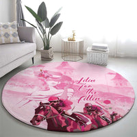 Kentucky Horse Racing Oaks Round Carpet Lilies For The Fillies