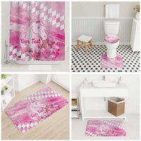 Kentucky Horse Racing Oaks Personalized Bathroom Set Filly Lily Flowers Pink Out
