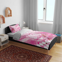 Kentucky Horse Racing Oaks Personalized Bedding Set Filly Lily Flowers Pink Out