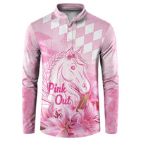 Kentucky Horse Racing Oaks Personalized Button Sweatshirt Filly Lily Flowers Pink Out
