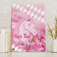 Kentucky Horse Racing Oaks Personalized Canvas Wall Art Filly Lily Flowers Pink Out
