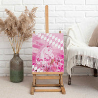 Kentucky Horse Racing Oaks Personalized Canvas Wall Art Filly Lily Flowers Pink Out