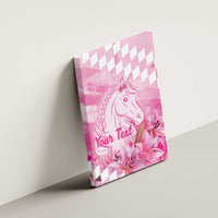 Kentucky Horse Racing Oaks Personalized Canvas Wall Art Filly Lily Flowers Pink Out