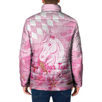 Kentucky Horse Racing Oaks Personalized Padded Jacket Filly Lily Flowers Pink Out