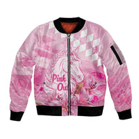 Kentucky Horse Racing Oaks Personalized Sleeve Zip Bomber Jacket Filly Lily Flowers Pink Out