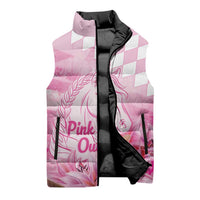 Kentucky Horse Racing Oaks Personalized Sleeveless Puffer Jacket Filly Lily Flowers Pink Out