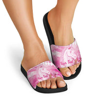 Kentucky Horse Racing Oaks Personalized Slide Sandals Filly Lily Flowers Pink Out