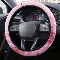 Kentucky Horse Racing Oaks Steering Wheel Cover Filly Lily Flowers Pink Out