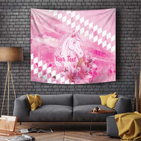 Kentucky Horse Racing Oaks Personalized Tapestry Filly Lily Flowers Pink Out