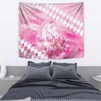 Kentucky Horse Racing Oaks Personalized Tapestry Filly Lily Flowers Pink Out