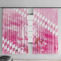 Kentucky Horse Racing Oaks Personalized Window Curtain Filly Lily Flowers Pink Out