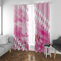 Kentucky Horse Racing Oaks Personalized Window Curtain Filly Lily Flowers Pink Out