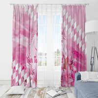 Kentucky Horse Racing Oaks Personalized Window Curtain Filly Lily Flowers Pink Out