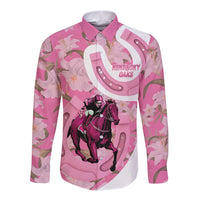 Kentucky Horse Racing Oaks Long Sleeve Button Shirt Est 1875 Run For The Lilies