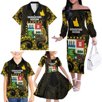 Agusan del Sur Philippines Family Matching Off The Shoulder Long Sleeve Dress and Hawaiian Shirt Habagatang Agusan Lolong