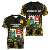Agusan del Sur Philippines Women V-Neck T-Shirt Habagatang Agusan Lolong
