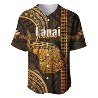 Personalised Hawaiian Islands Baseball Jersey Lani Map Gold Kanaka With Kakau - Wonder Print Shop