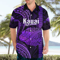 Polynesian Pride Hawaiian Islands Hawaiian Shirt Kauai Map Purple Kanaka With Kakau - Wonder Print Shop