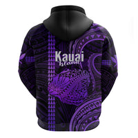 Polynesian Pride Hawaiian Islands Hoodie Kauai Map Purple Kanaka With Kakau - Wonder Print Shop