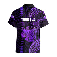 Personalised Hawaiian Islands Hawaiian Shirt Kauai Map Purple Kanaka With Kakau - Wonder Print Shop