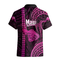 Polynesian Pride Hawaiian Islands Hawaiian Shirt Maui Map Pink Kanaka With Kakau - Wonder Print Shop