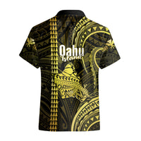 Polynesian Pride Hawaiian Islands Hawaiian Shirt Oahu Map Yellow Kanaka With Kakau - Wonder Print Shop