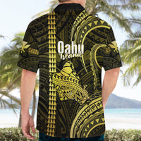 Polynesian Pride Hawaiian Islands Hawaiian Shirt Oahu Map Yellow Kanaka With Kakau - Wonder Print Shop