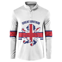 Custom Great Britain Hockey Button Sweatshirt 2025 Go Champions