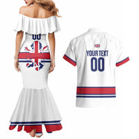 Custom Great Britain Hockey Couples Matching Mermaid Dress and Hawaiian Shirt 2025 Go Champions