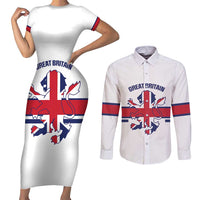 Custom Great Britain Hockey Couples Matching Short Sleeve Bodycon Dress and Long Sleeve Button Shirt 2025 Go Champions