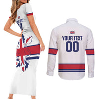 Custom Great Britain Hockey Couples Matching Short Sleeve Bodycon Dress and Long Sleeve Button Shirt 2025 Go Champions